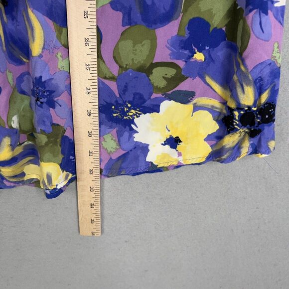 Fig and Flower Dress Womens Small Purple Yellow Boho Ruffle Layer Flowy Feminine - Picture 11 of 14